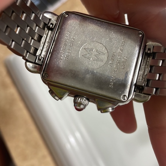 deco michelle diamond watch with two toned band - Picture 5 of 6